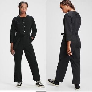 Gap Collarless Long Sleeve Jumpsuit lack Size 8
